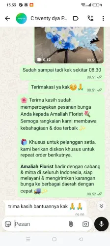 Testimonial Standing Flower gardu